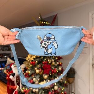 Blue Quilted Crossbody Bag